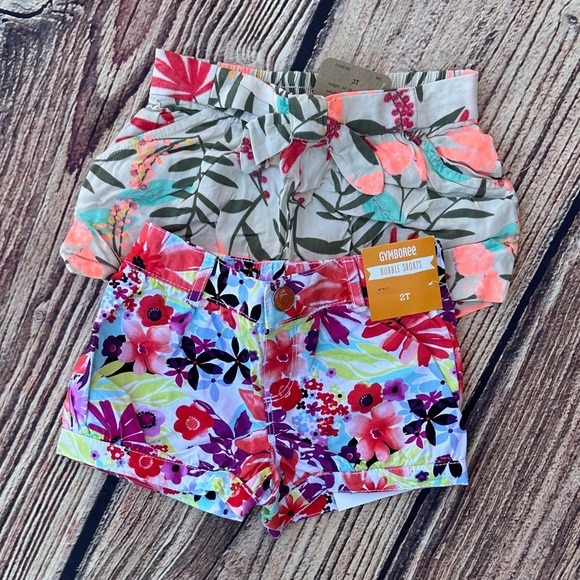 Gymboree Other - Gymboree&Crazy8 Colorful Floral and Leaf Shorts 2T 3T